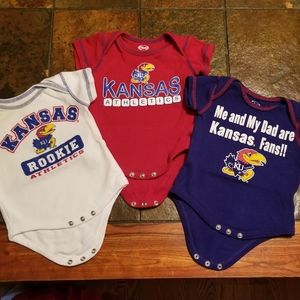 Kansas Jayhawks Onesies Set